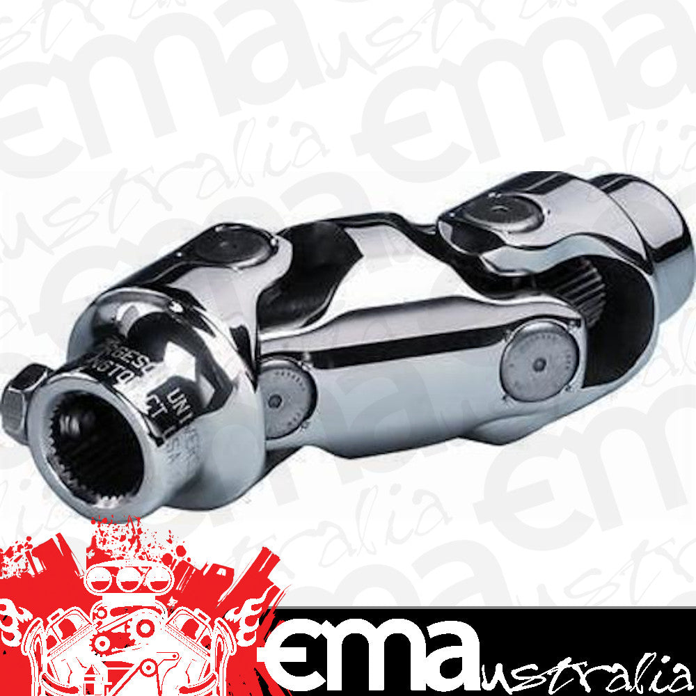 Borgeson 143449 Steering U-Joint, Double, Polished Stainless, 3/4-36 X 3/4DD