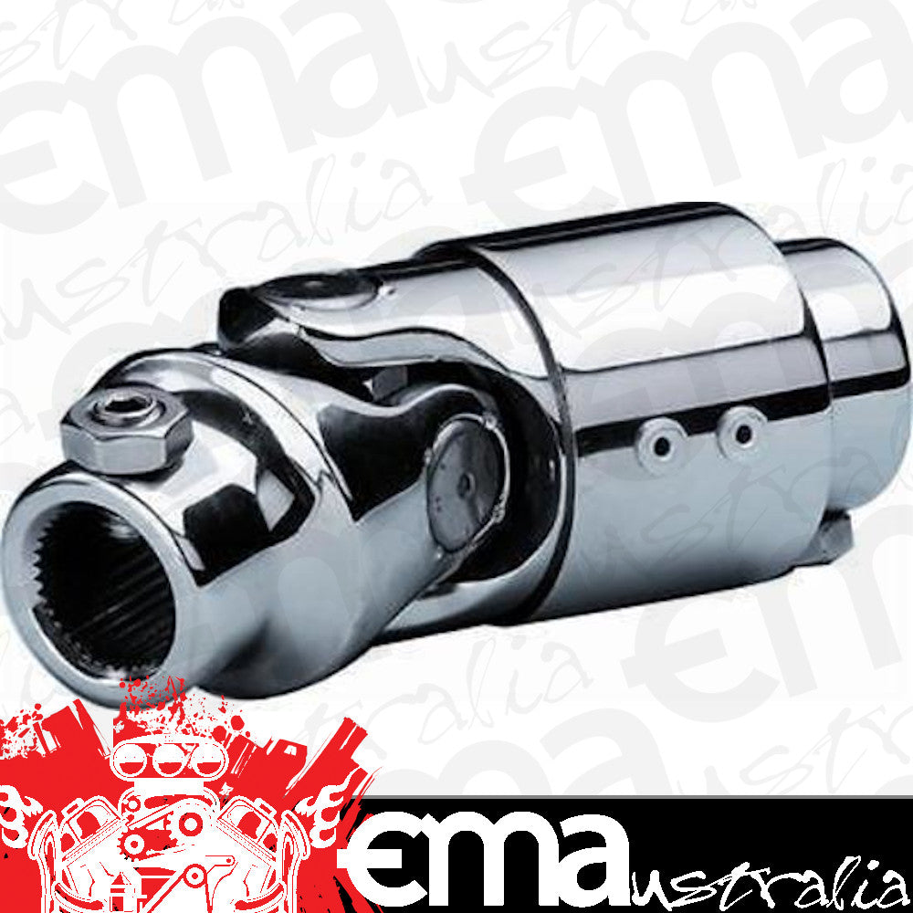 Borgeson 164934 Steering U-Joint/Vibration Damper, Polished Stainless, 3/4DD X 3/4-36