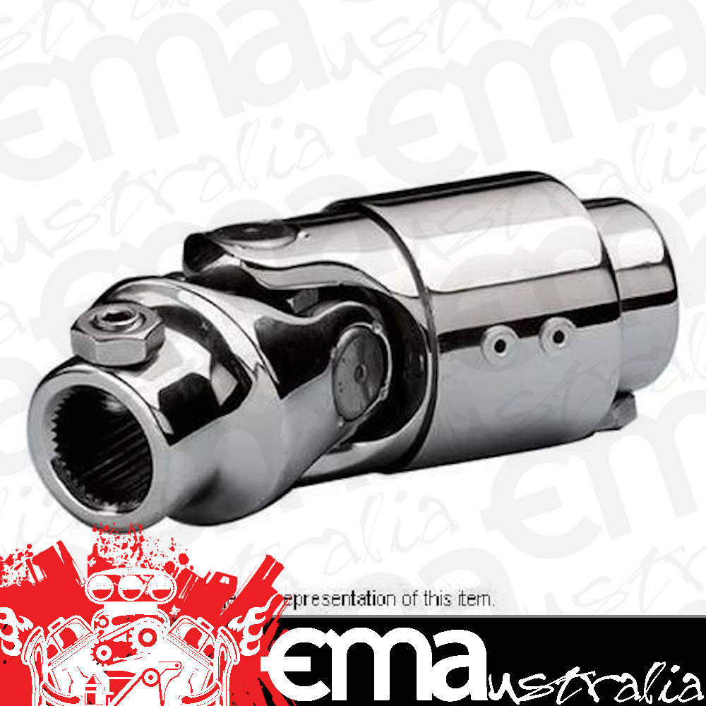 Borgeson 164949 Steering U-Joint/Vibration Damper, Polished Stainless, 3/4DD X 3/4DD