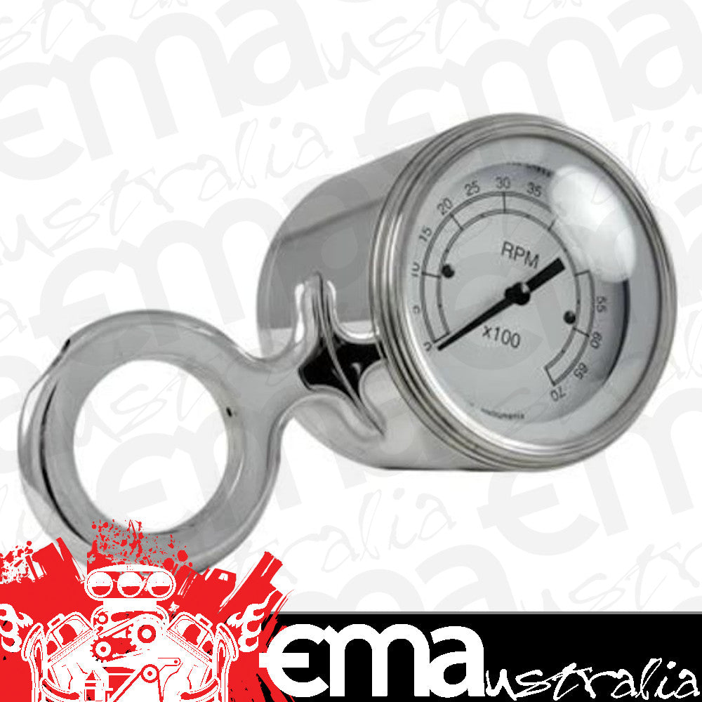 Borgeson Universal | BOR901004 | Polished Billet Aluminium Tachometer Cup 1-3/4" - Column Mount Fits Classic Instruments Tachometers