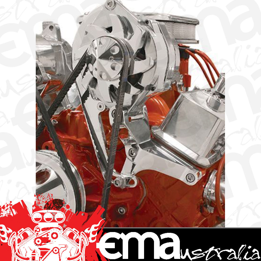 Chevy small block Gen I 262-400C.I.D. (Long pump) Alloy Top Mount Alternator Bracket Chev SB Billet Specialties BS11220