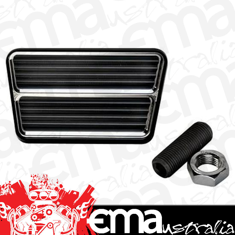 Billet Specialties BS199315 Brake/Clutch Pedal Pad 3.34" X 1.94" Black Anodised