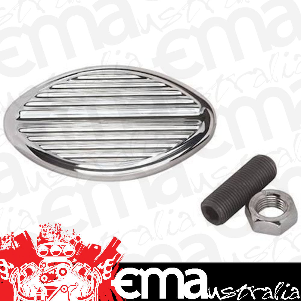Billet Specialties BS199335 Black Anodised Oval Brake/Clutch Pedal 4" X 1-11/16"
