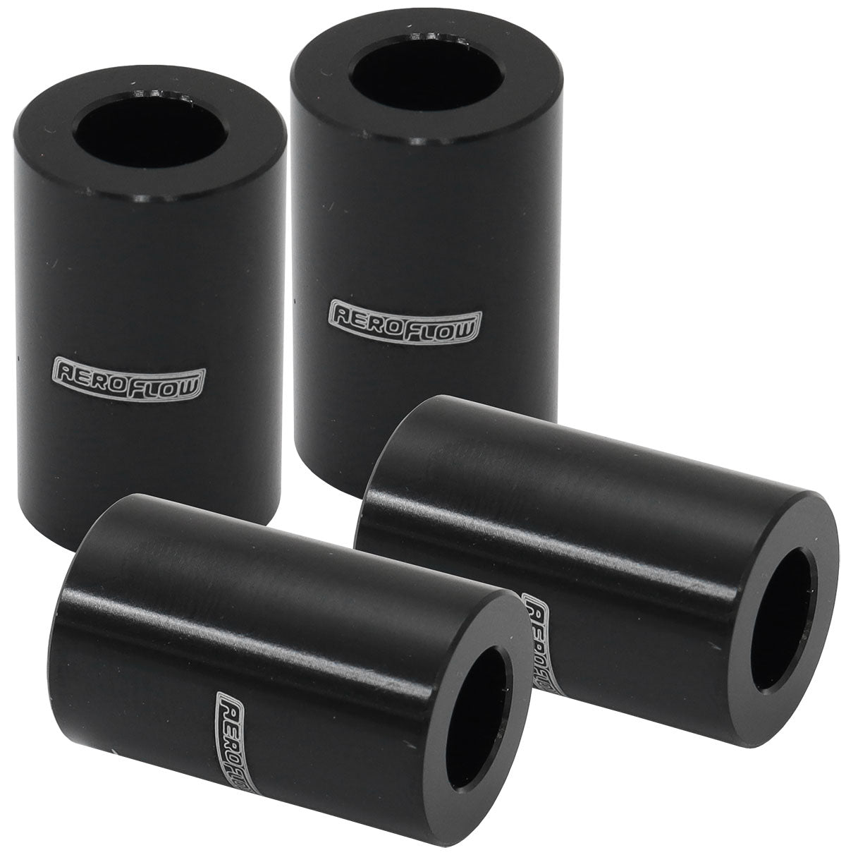 Aeroflow AF64-4378BLK Billet Bolt Spacers M6 Black 19mm Long Pack Of 4