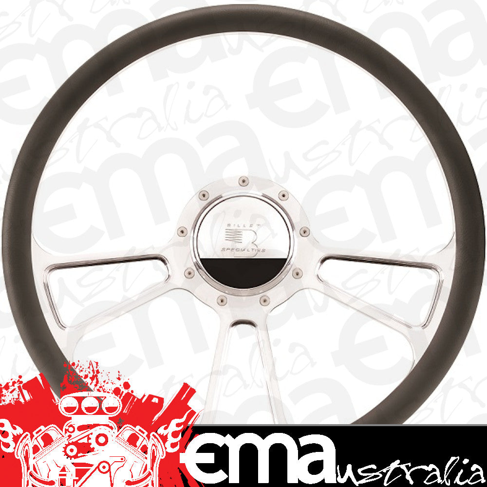 Billet Specialties BS34425 16.5" Billet "Vintec" Steering Wheel Half Wrap Horn Button And Adapter Sold Separately