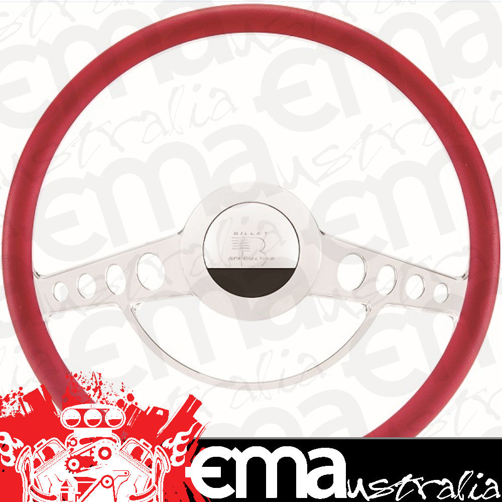 Billet Specialties BS34725 16.5" Billet "Classic" Steering Wheel Half Wrap Horn Button And Adapter Sold Separately