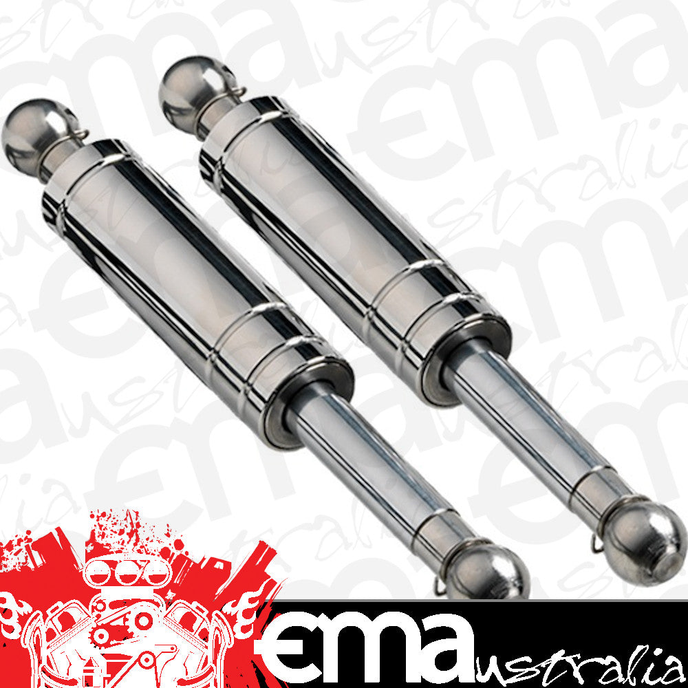 Billet Specialties BS3610HDSS Heavy Duty Gas Struts Polished S/S For Steel Bonnet/Hood