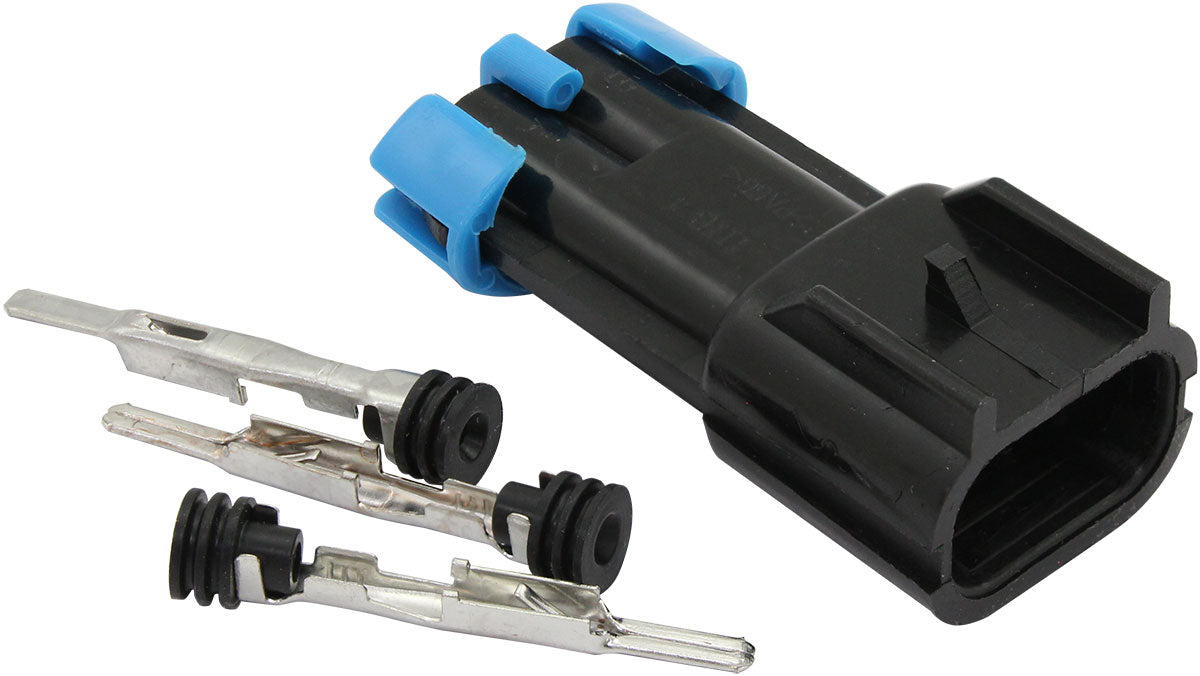Aeroflow AF49-1159 Delphi 40mm Fuel Pump Male Plug Pins Walbro 525 450 2 Pin