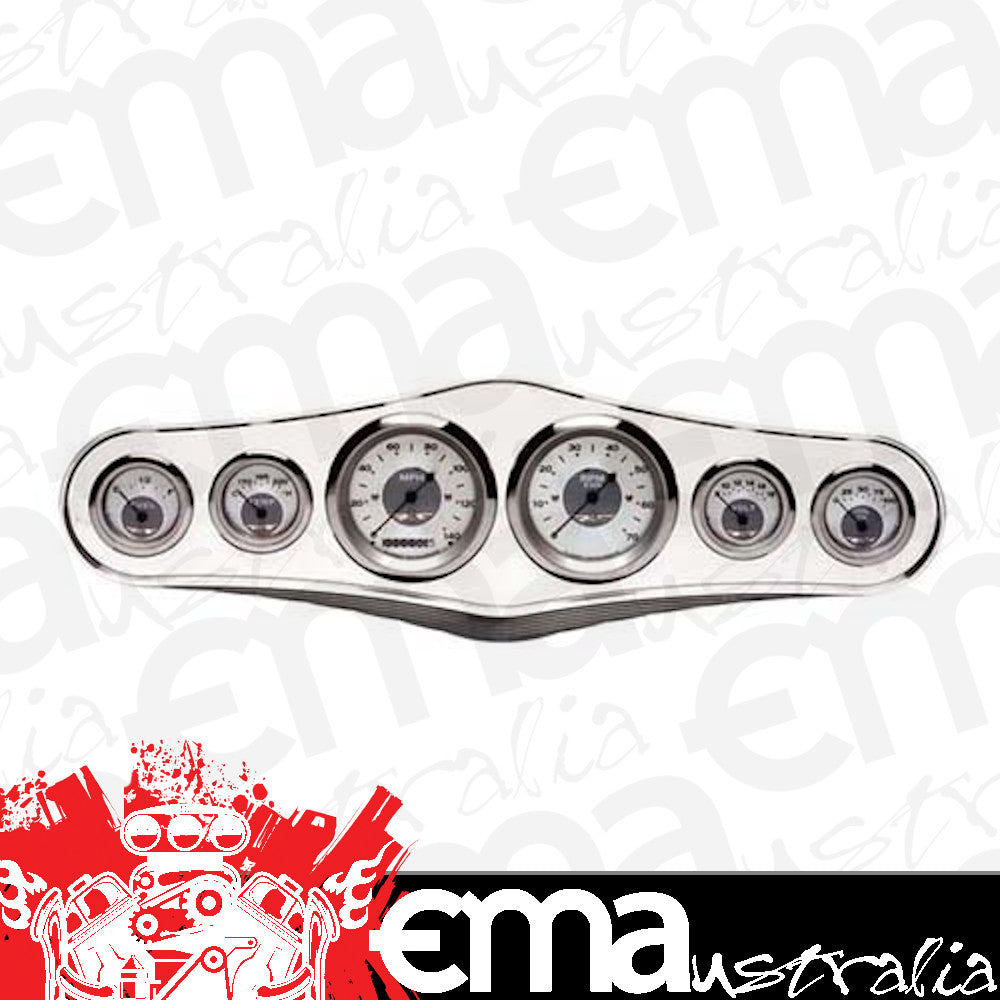 Billet Specialties BS36535 Trim Style 6 Gauge Dash Panel - Polished suit X2 3-3/8" & X4 2-1/16" Gauges