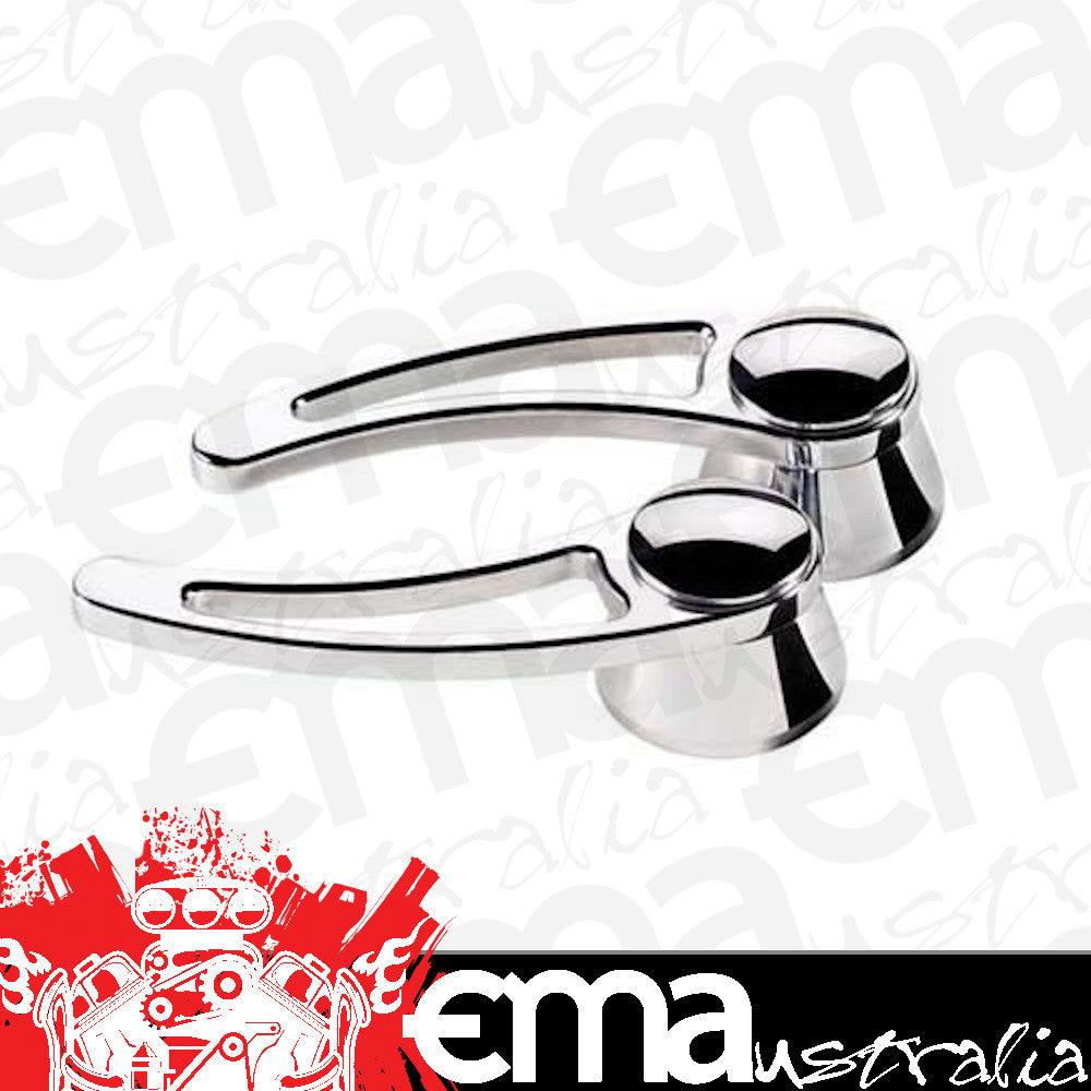 Billet Specialties BS45320 Polished Interior Door Handles suit Ford Pre 1948