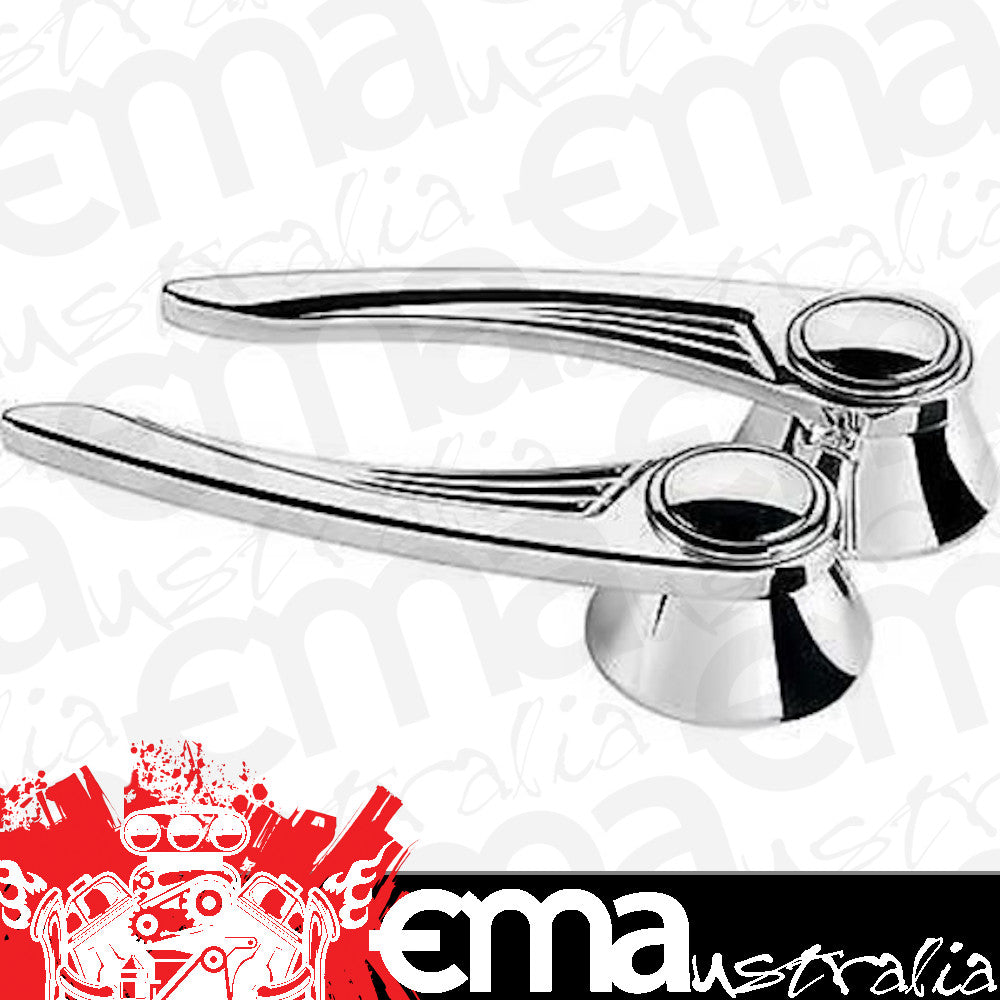 Billet Specialties BS45525 Polished Door Handles Ball Milled For Gm/Ford 1949-On