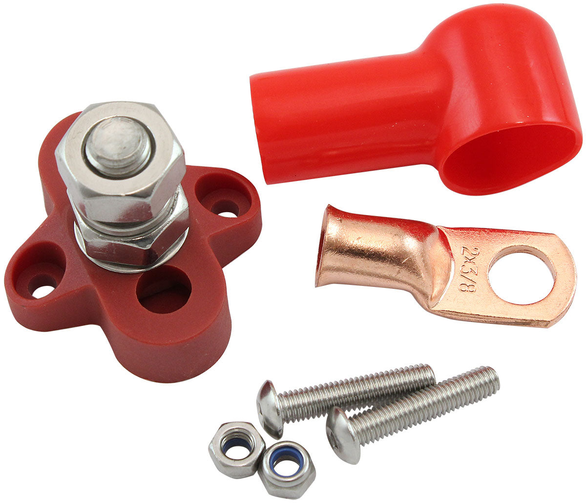 Aeroflow AF49-4067R Single Post M10 Electrical Reddistribution Block Pos Stud