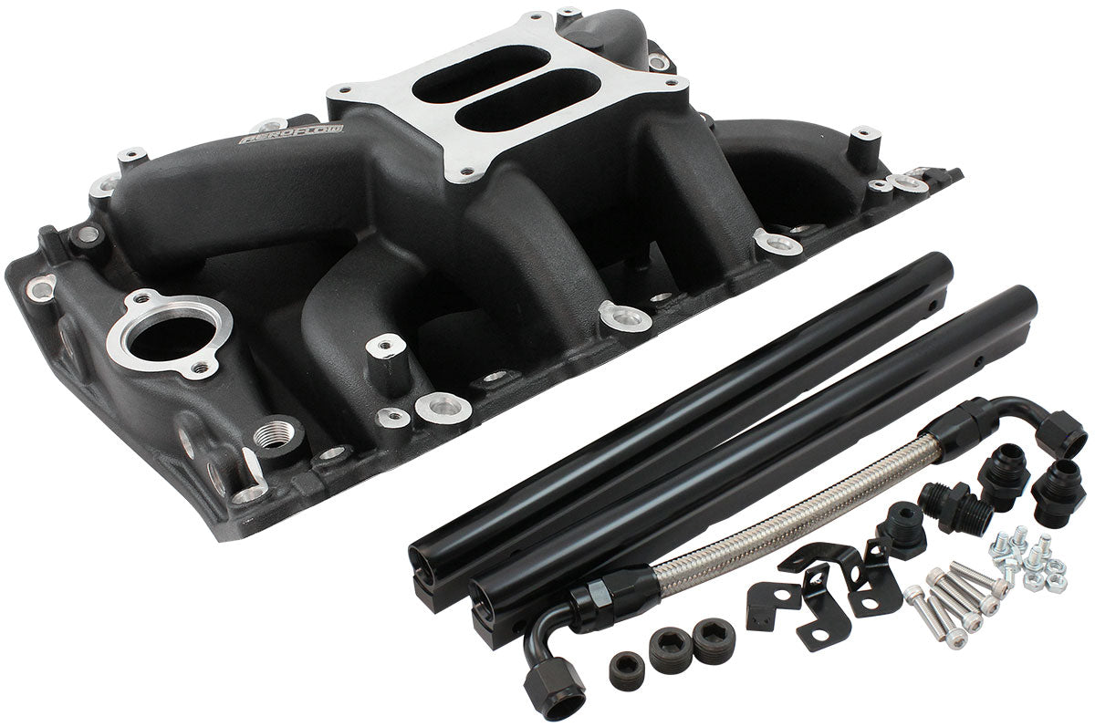 Aeroflow AF6210-4003 Holden 304 EFI Intake Manifolddual Plane Air Gap Black Vn
