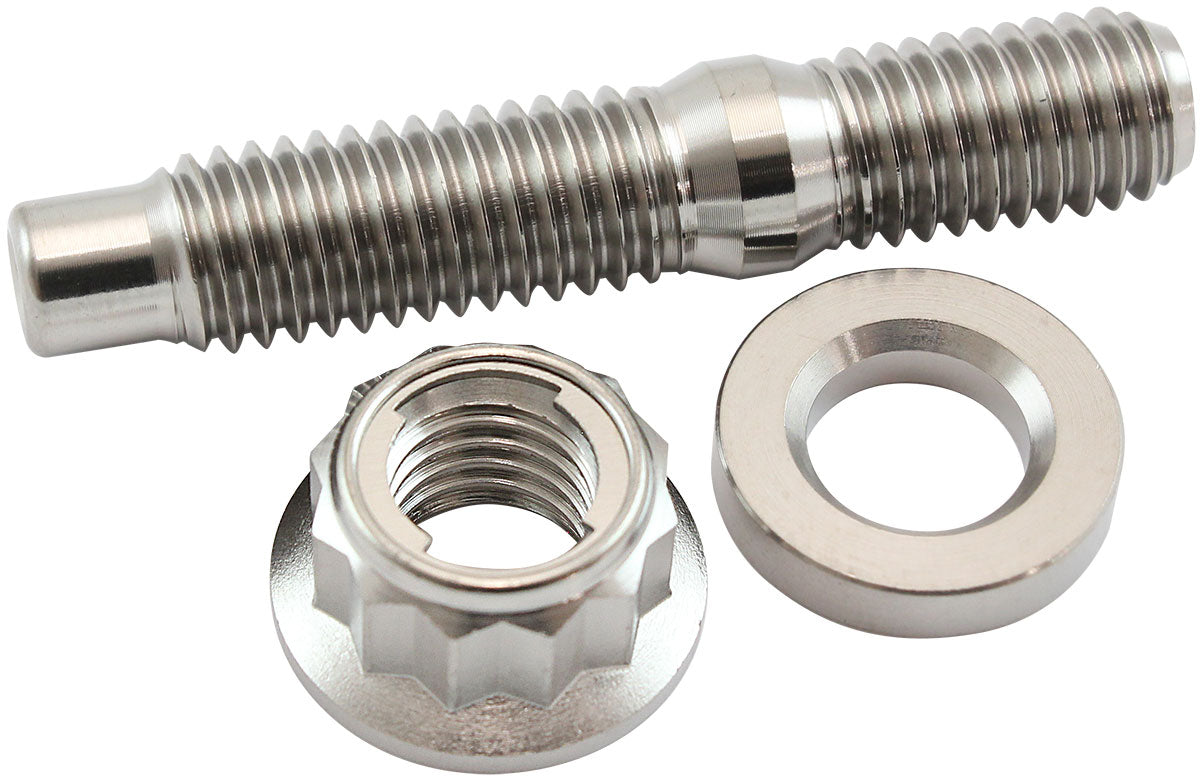 Aeroflow AF55-2010 M8 Titanium Stud Locking Nut Kit M8X1.25mm Header Bolt