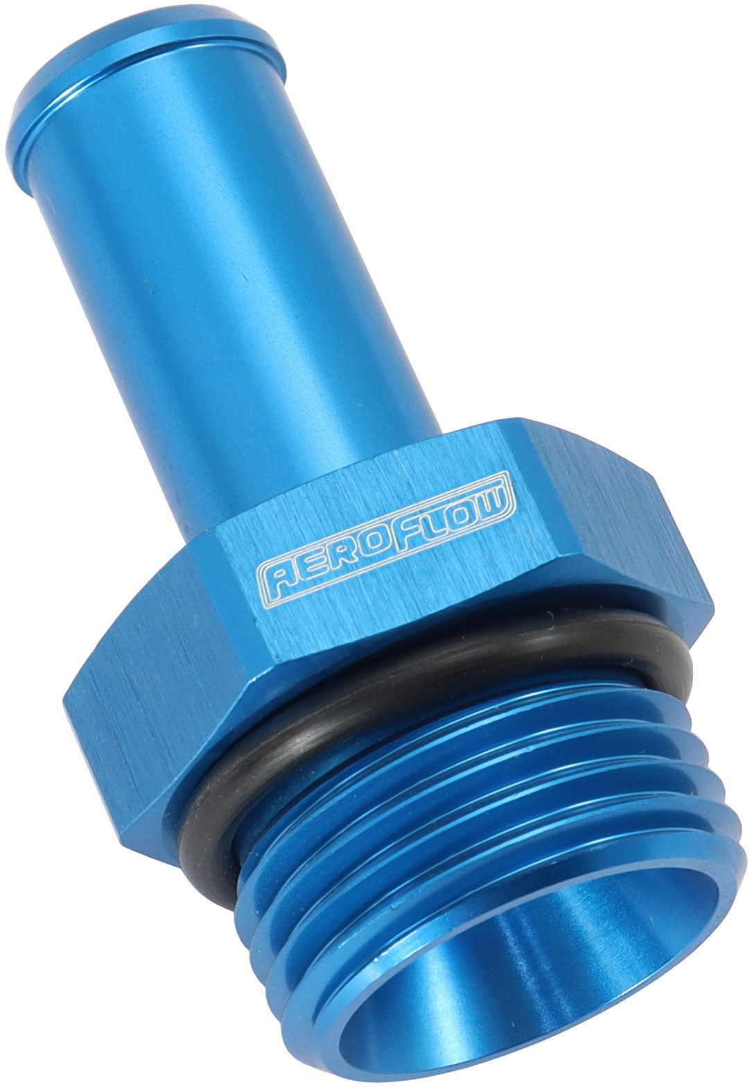 Aeroflow AF414-10-08 -10Orb to 1/2" Push On Barb Blue Straight Barb