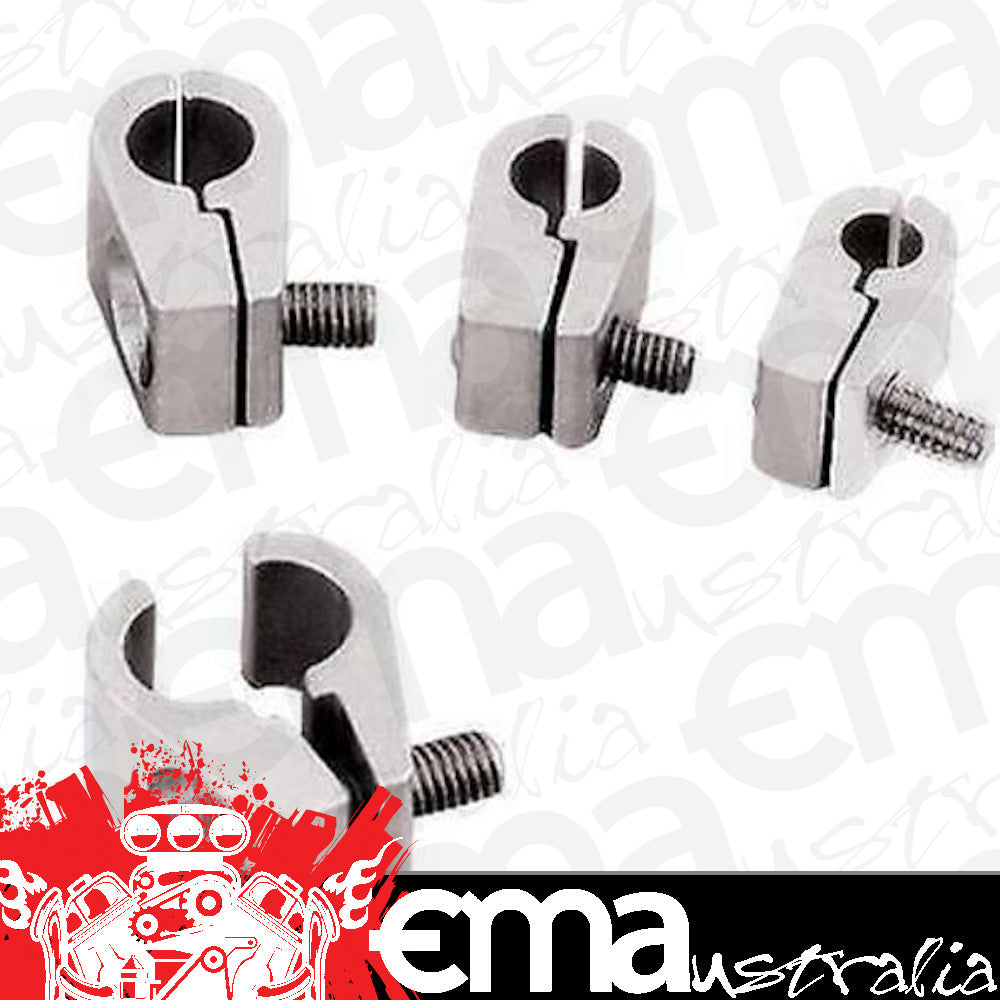 Billet Specialties BS65110 Alloy 3/16" Line Clamps Natural Finish 4 Pack