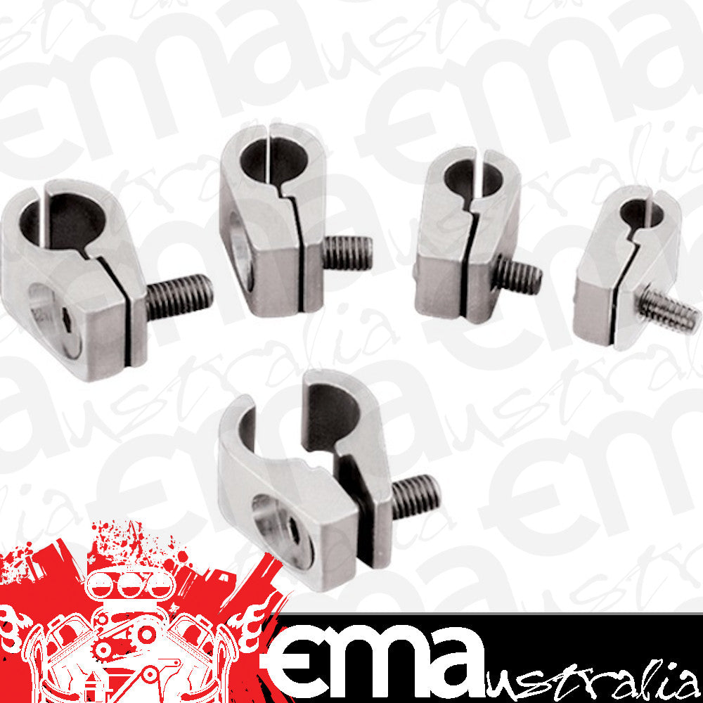 Billet Specialties BS65210 Line Clamps suit 1/4" Line With 8-32 X 5/8" S/S Bolts 4 Pack