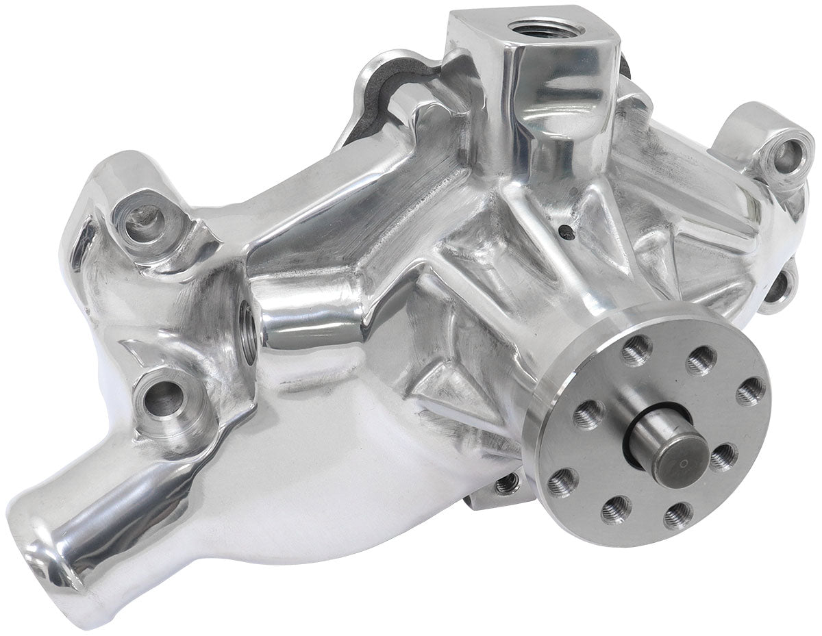SMALL BLOCK CHEV SHORT WATER PUMP POLISHED SBC Aeroflow - AF 64-2350P