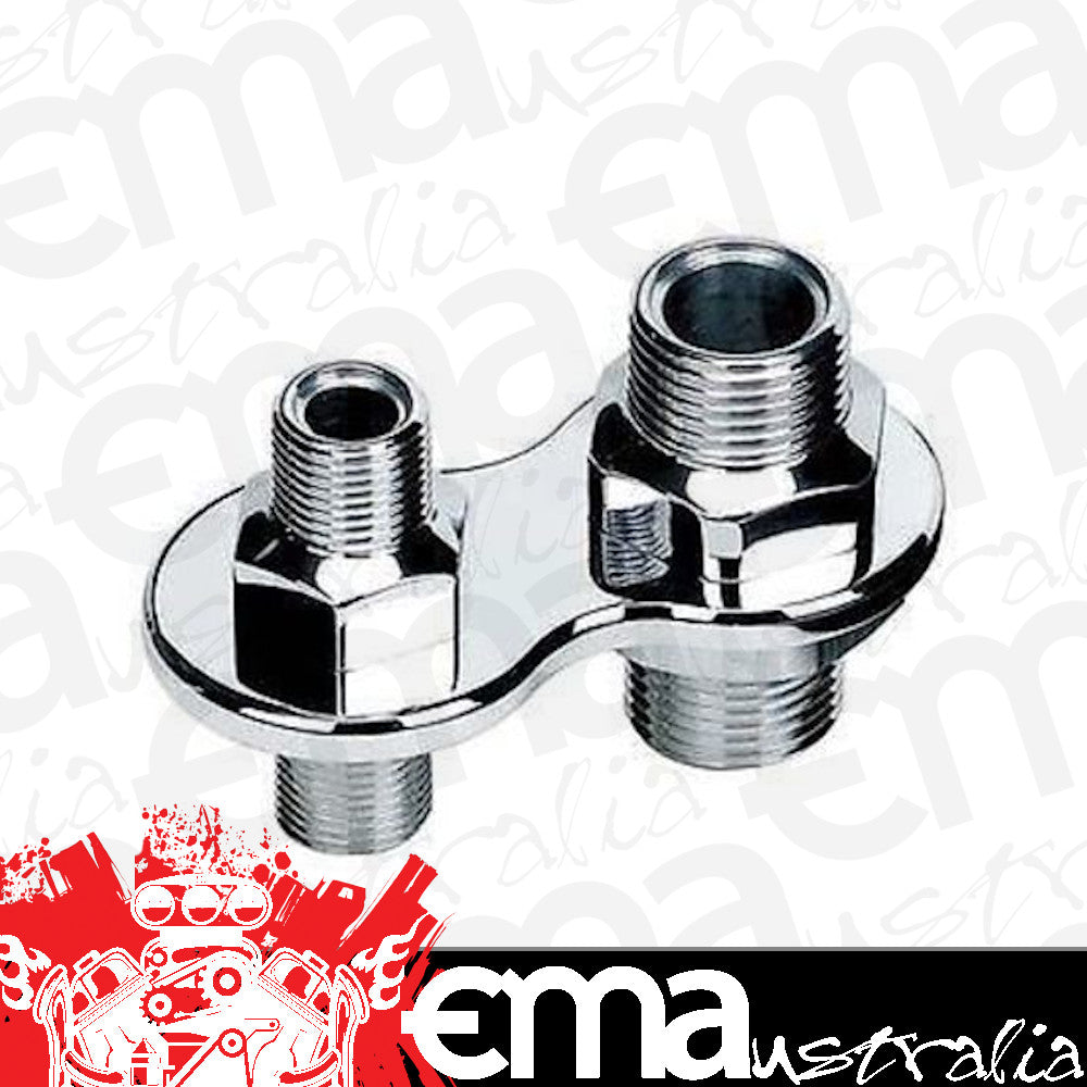 Billet Specialties BS66720 Polished 2 Port A/C Firewall Bulkhead -6An & -10An