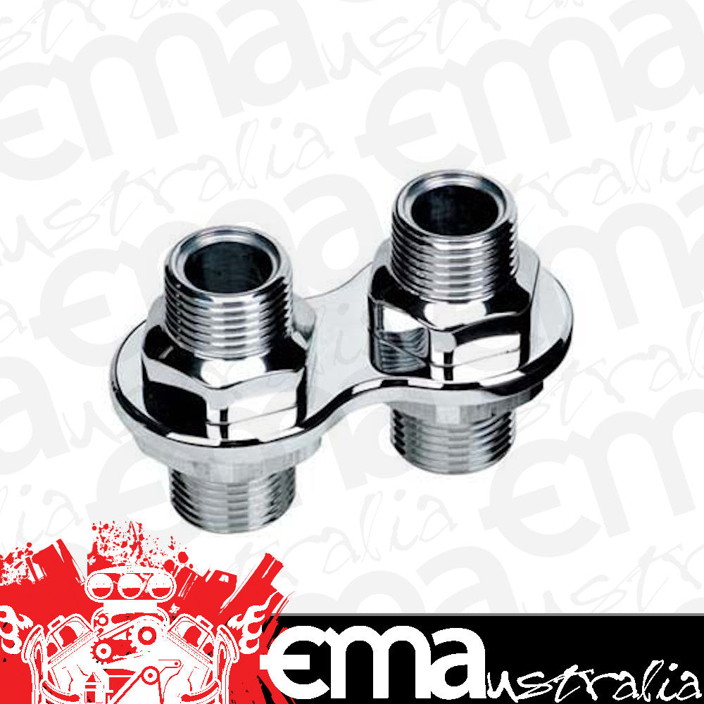 Billet Specialties BS66820 Polished 2 Port Heater Firewall Bulkhead 2 X -10An