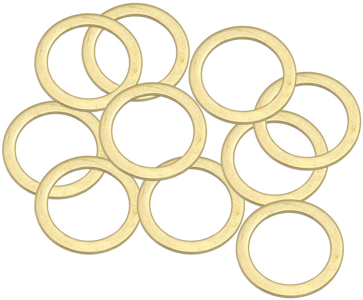 Aeroflow AF181-18 Brass Crush Washer Metric M18 18mm ID Suit M18 Thread 10 Pac