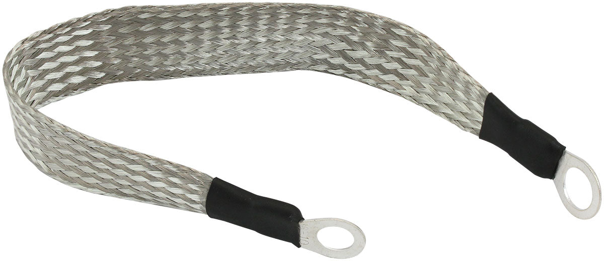 Aeroflow Performance Products AF49-1093 Earth Strap 300mm Long Ground BraIDed Wire 5/16" 3/8" Eyelet