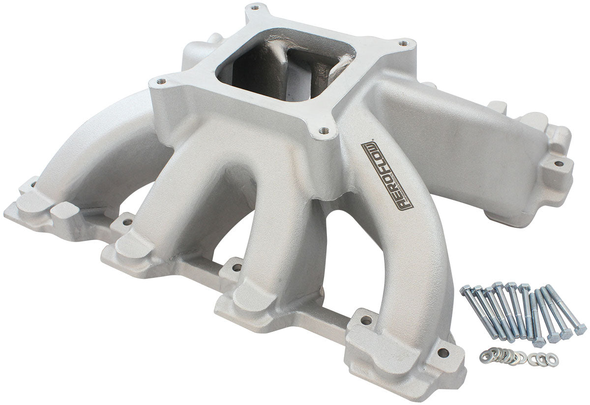 Aeroflow AF6040-5005 Gm LS Carby Hi Rise Intake Manifold Cathedral Non EFI LS1Ls2 Natura Aeroflow- 6040-5000