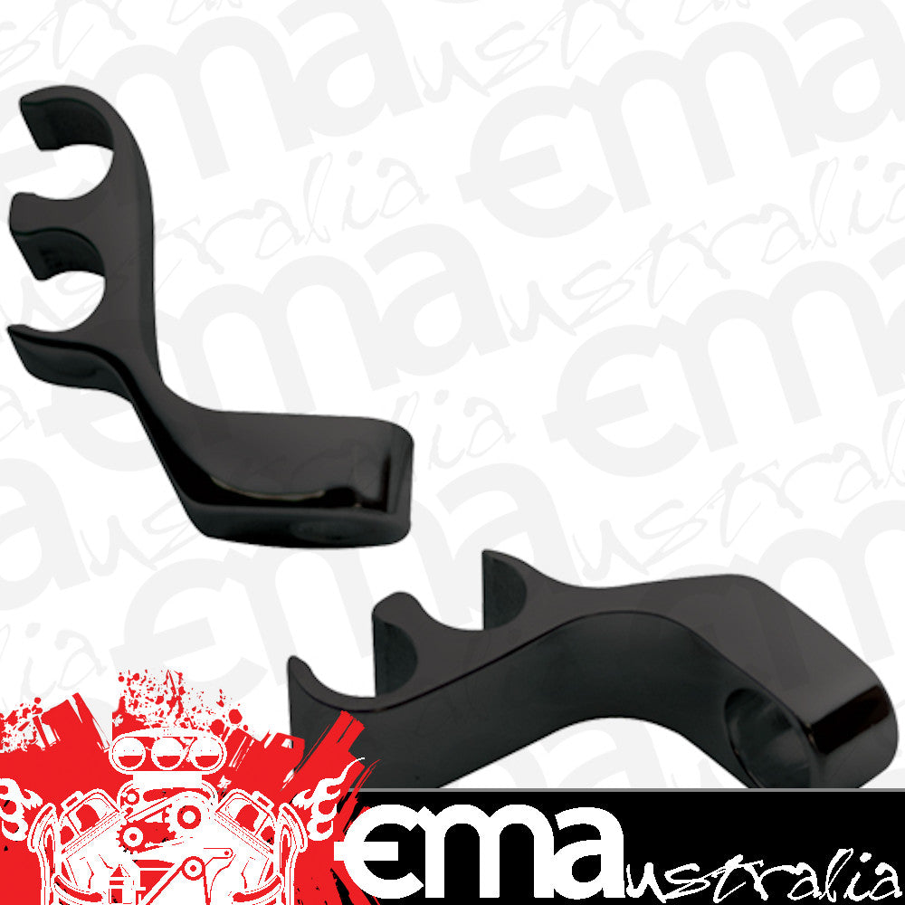 Billet Specialties BS69782 Ignition Lead Separators Black 2-Lead Horizontal Mount 8.5Mm Lead (pair)