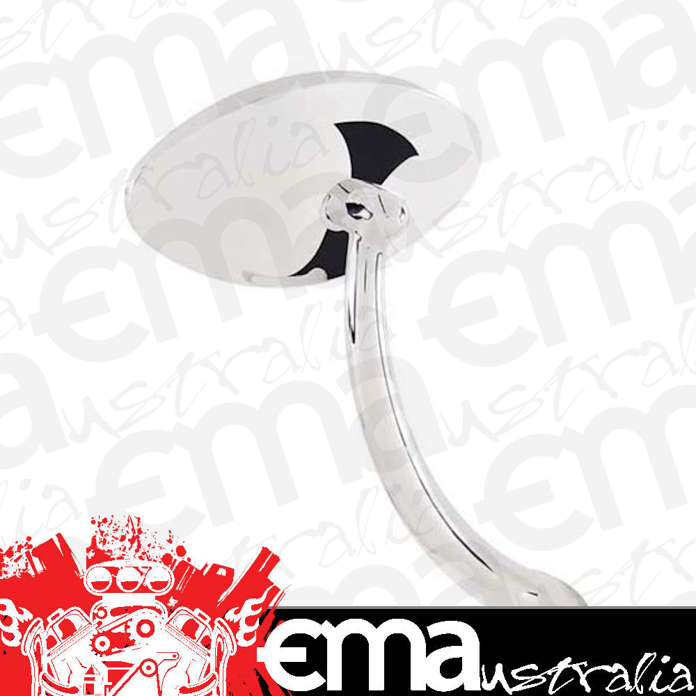 Billet Specialties BS74520 Polished Alloy Oval Side Mirrors 4.2" X 2.3" 1 (pair)