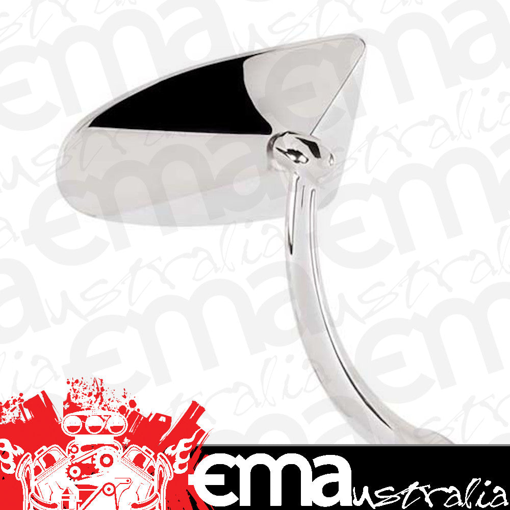 Billet Specialties BS74820 Exterior Rearview Mirror Kits - Polished Oblique 4.75" X 2.5" Head With 6" Long Arm (pair)