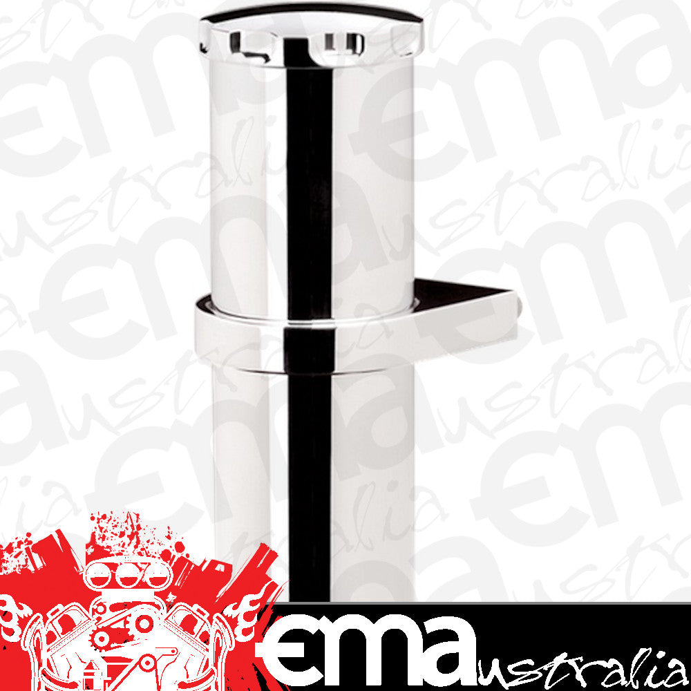 Billet Specialties BS77109 Billet Overflow/Recovery Tank 444Ml Smooth Polished Finish With Bracket 2-7/8" O.D X 8-3/4" H