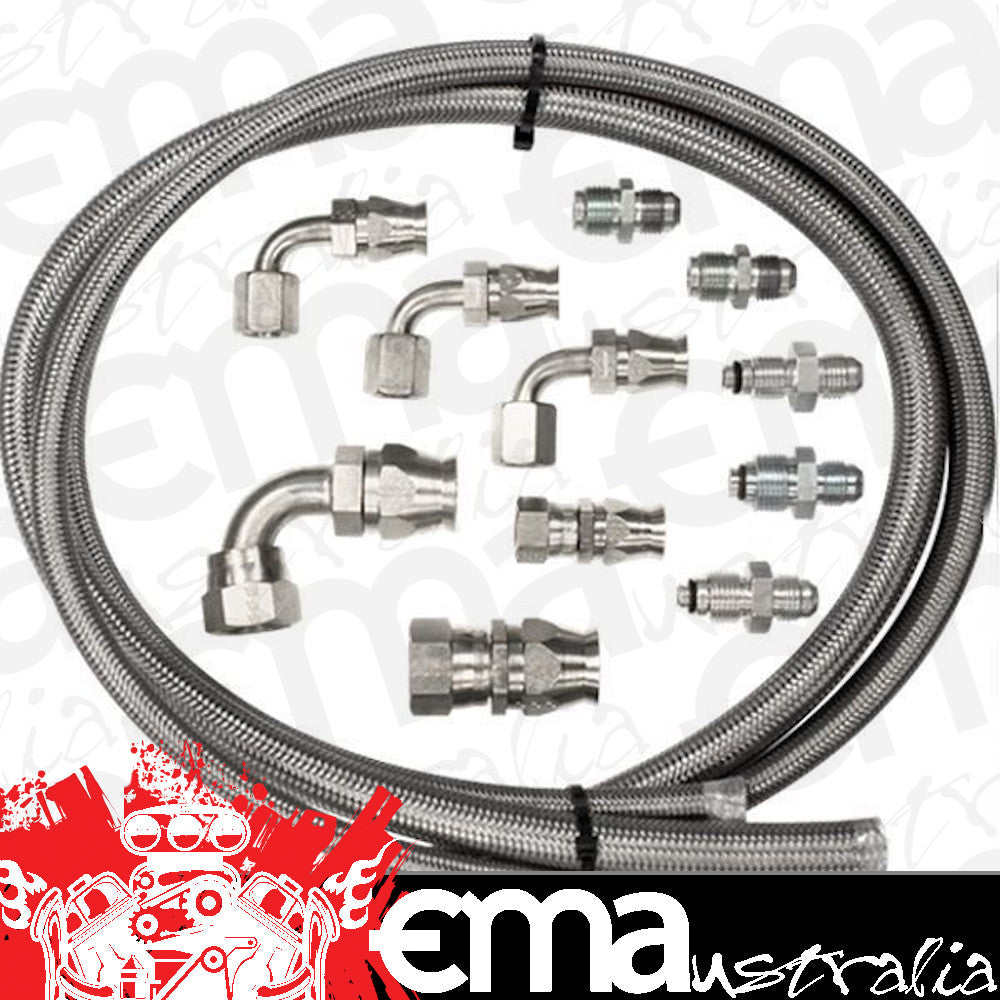 Billet Specialties BS77900 Power Steering Hose Kit suit Most Popular Gm & Ford