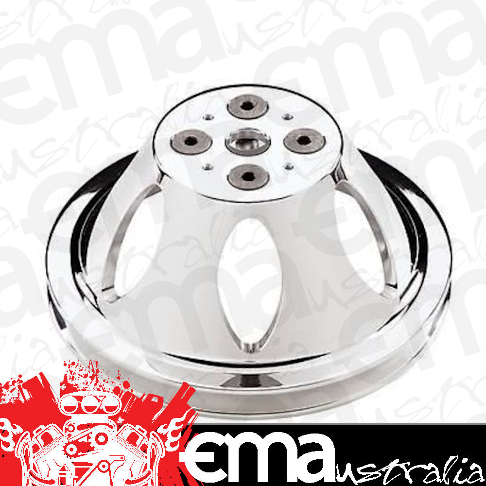 Billet Specialties BS80120 Single V Polished Water Pump Pulley Chev Short Pump