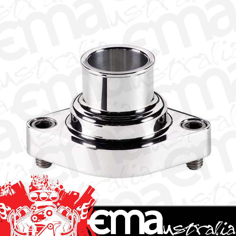 Chevy small block Gen I 262-400 C.I.D., Chevy big block Mark IV 396-454 C.I.D. & Gen V/VI 454 C.I.D. V8 Chev Polished Alloy Thermostat Housing Straight Up Billet Specialties