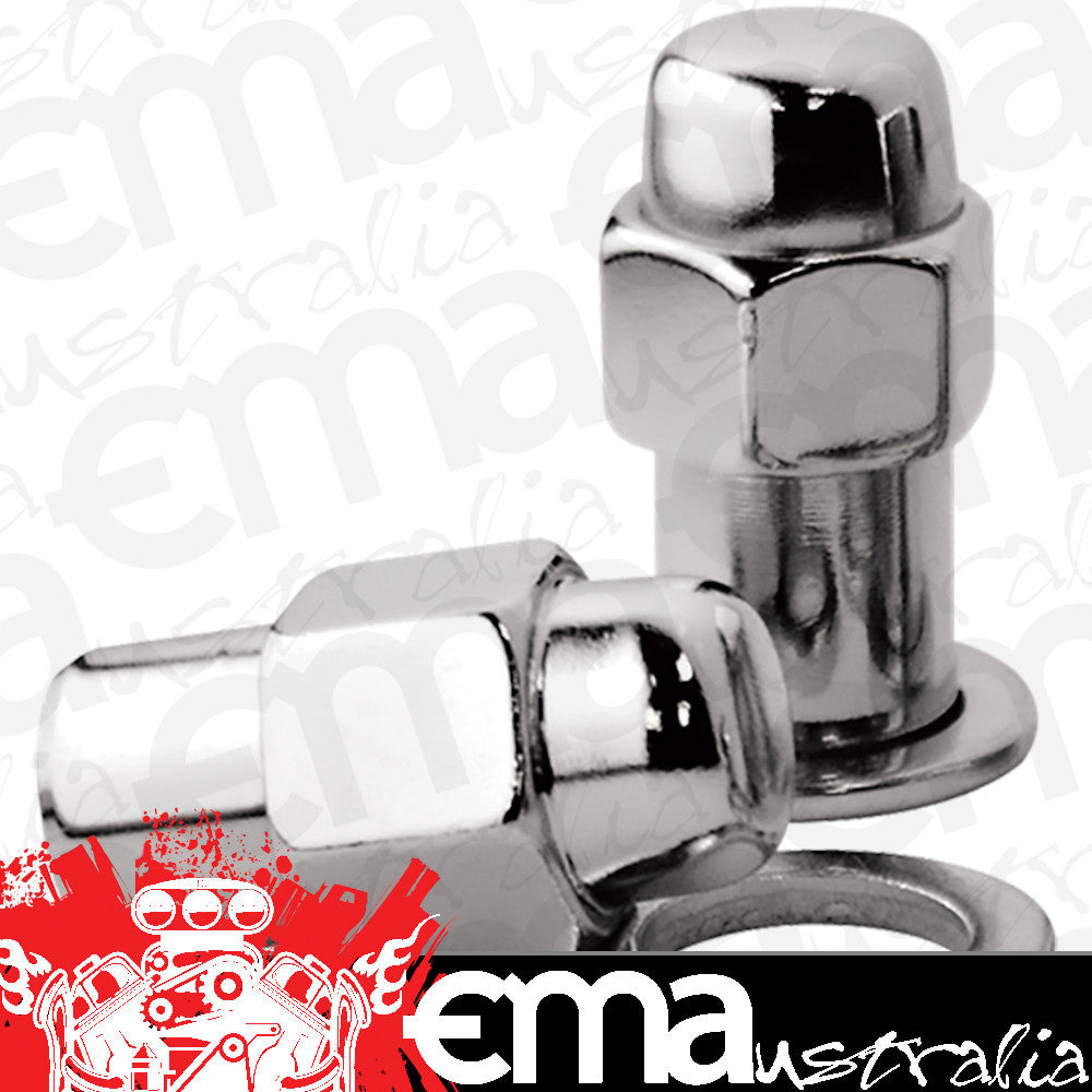 Billet Specialties BS999994 Street Lite Rt & Performer Wheel Nuts Mag Shank Style 1/2-20 Closed End 3/4" Shank Pack Of 10
