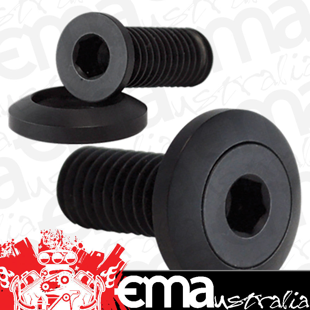Billet Specialties BSBLK66110 Black S/S Pro Bolt 5/16-18 X 1" Bolt With 3/4" O.D Washer