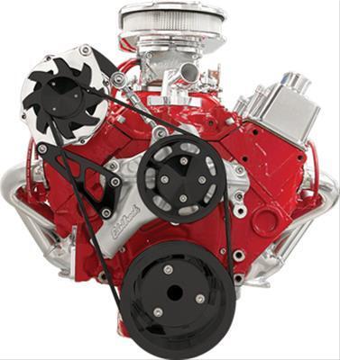 Billet Specialties BSBLKFM2110 Chev SB Serpentine Conversion Pulley Kit