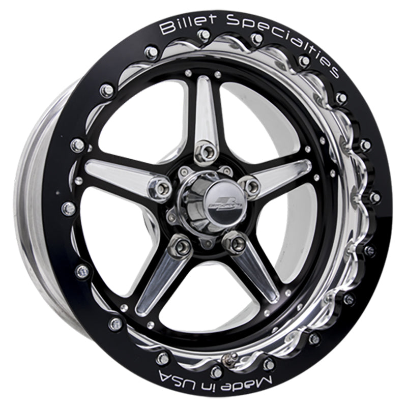 Billet Specialties BSBRSB35106535N Street Lite 15" x 10" Black Bead Lock