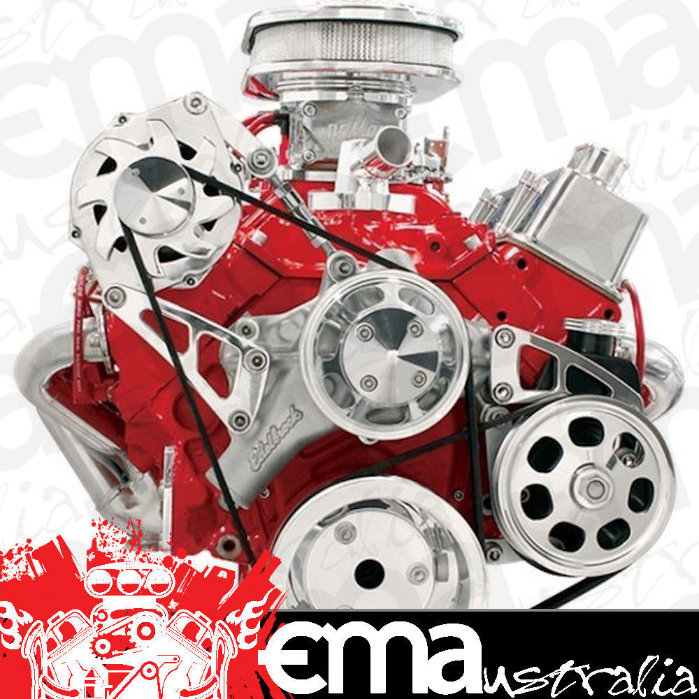 Billet Specialties BSFM2112PC Serpentine Conv. Kit suit Chev SB With Long Pump