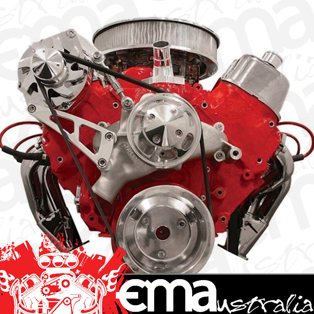 Chevy big block Mark IV 396-454C.I.D. & Gen V/VI 454C.I.D. (Long pump) Chev BB Serpentine Conv. Kit Top Mount Alternator Billet Specialties BSFM2210PC