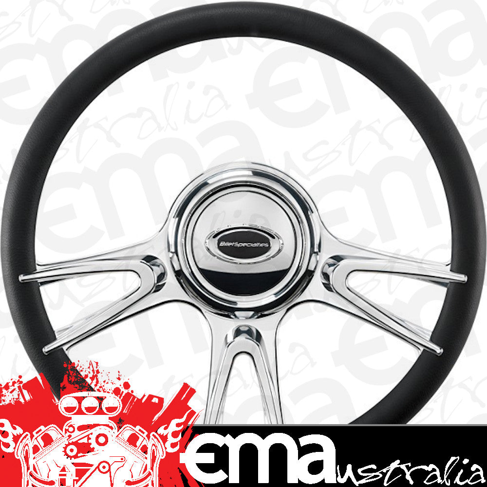 Billet Specialties BSP30017 Profile Series 14" Billet "Fury" Steering Wheel Half Wrap Horn Button And Adapter Sold Separately