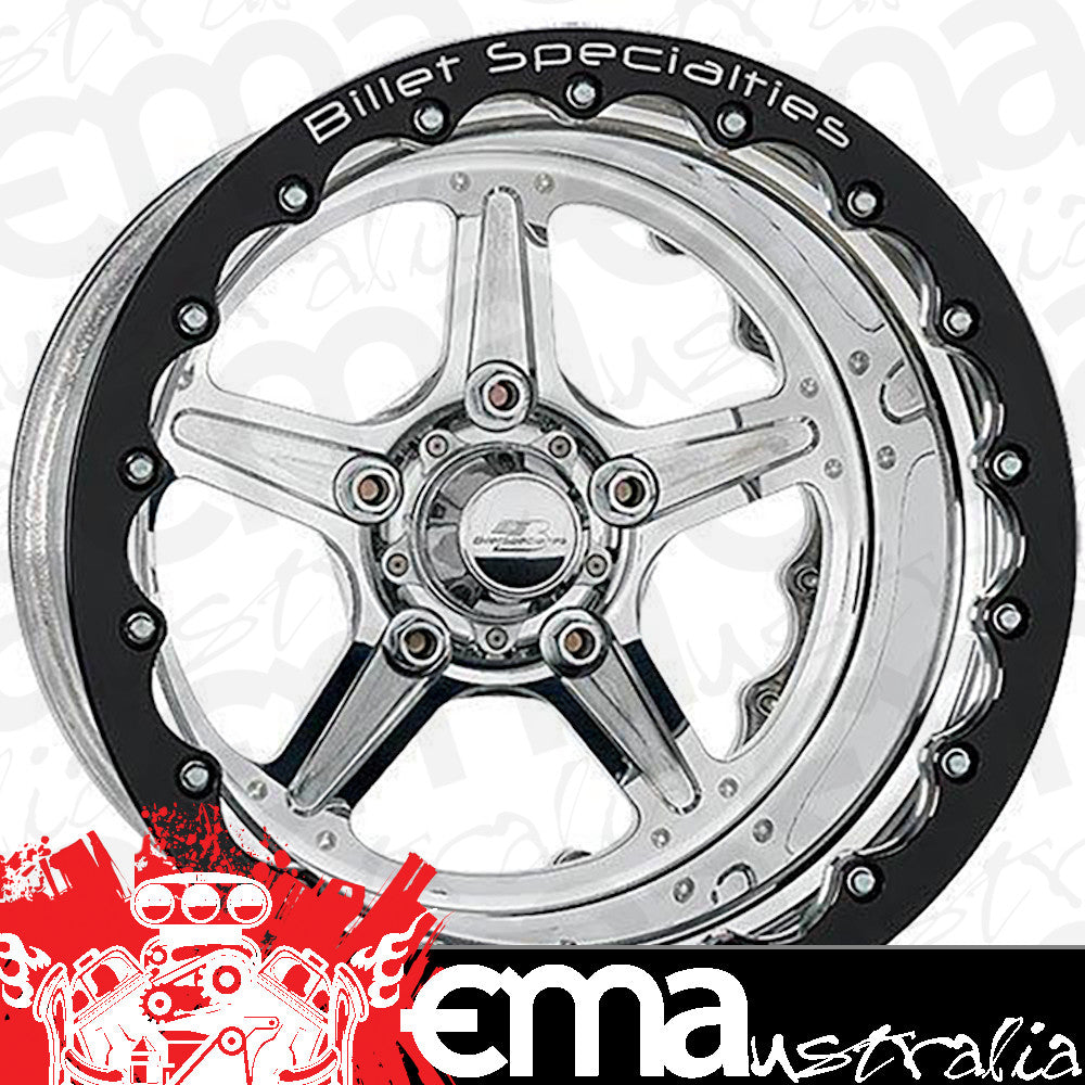 Billet Specialties BSRDB35106545N Street Lite Double Beadlock Wheel 15" X 10" - Polished 5 X 4.5" Bolt Circle With 4.5" Backspace