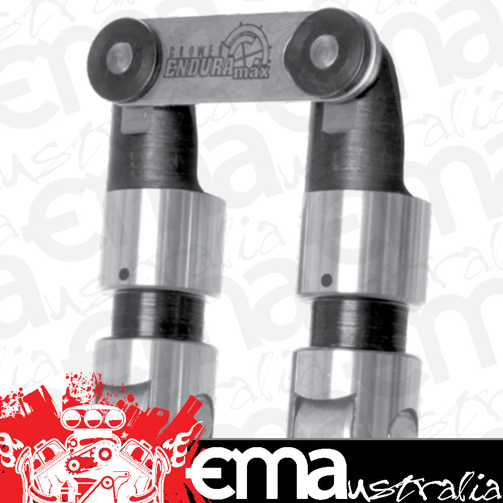 Crower C66292X842E-16 Enduramax Cutaway Solid Roller Lifters .842" Dia./.750" Bearing suit SB Chev w/ .150" Intake Offset & High Pressure Pin Oilin