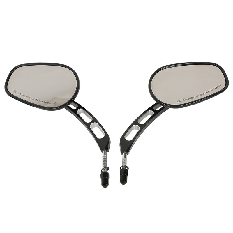 Attitude Inc ATT-XF110858-B Attitude Rearview Mirror Universal 8mm fitment ,Black Machined for Harley Touring FL Sportster XL883 XL1200 Motor Pair