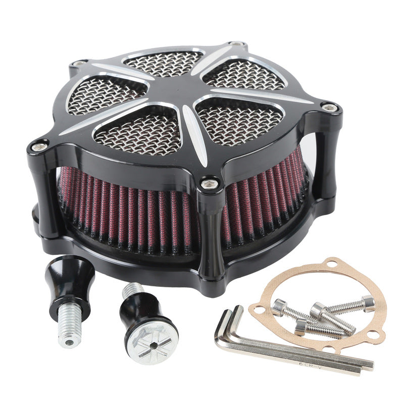Attitude Inc ATT-XF290685 Air Filter Assembly ,Billet Aluminium Machined Black For Harley Harley Sportster Custom XL 883C 1991-2018 Kit