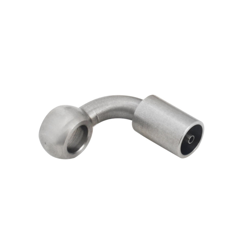 Proflow PFE219-03C Stainless Steel Banjo Hose End 10mm 90 Degree Bend -03AN Suit Brakequip Crimper
