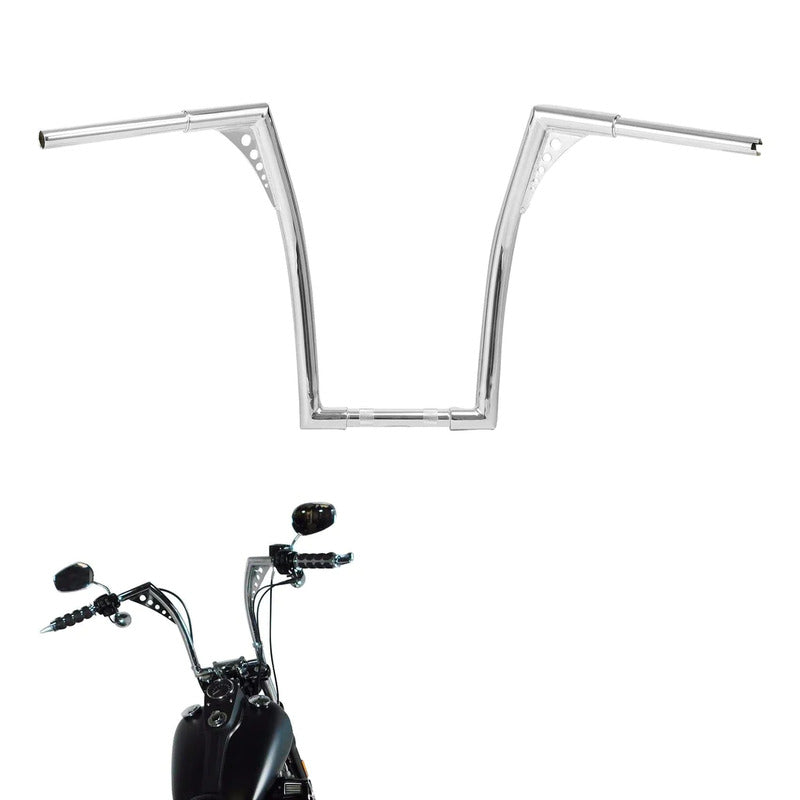 Attitude Inc ATT-XF161006-E-18 Bonanza Handlebar Chrome 18 Inc 1-1/4 in. Ape Hangers For Harley Softail Sportster Fat Boy Dyna