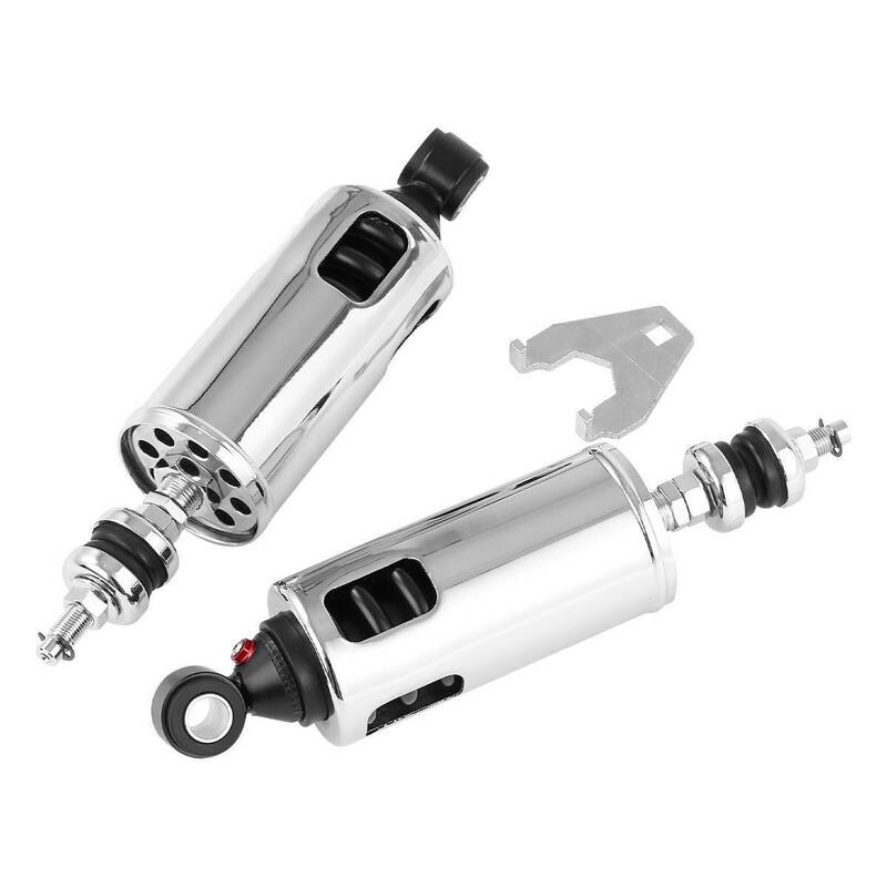 Attitude Inc ATT-XF2906C299-E Shocks Heavy Duty Rear Premium Shocks Suspension Chrome Adjustable For Harley Softail 2000-2017