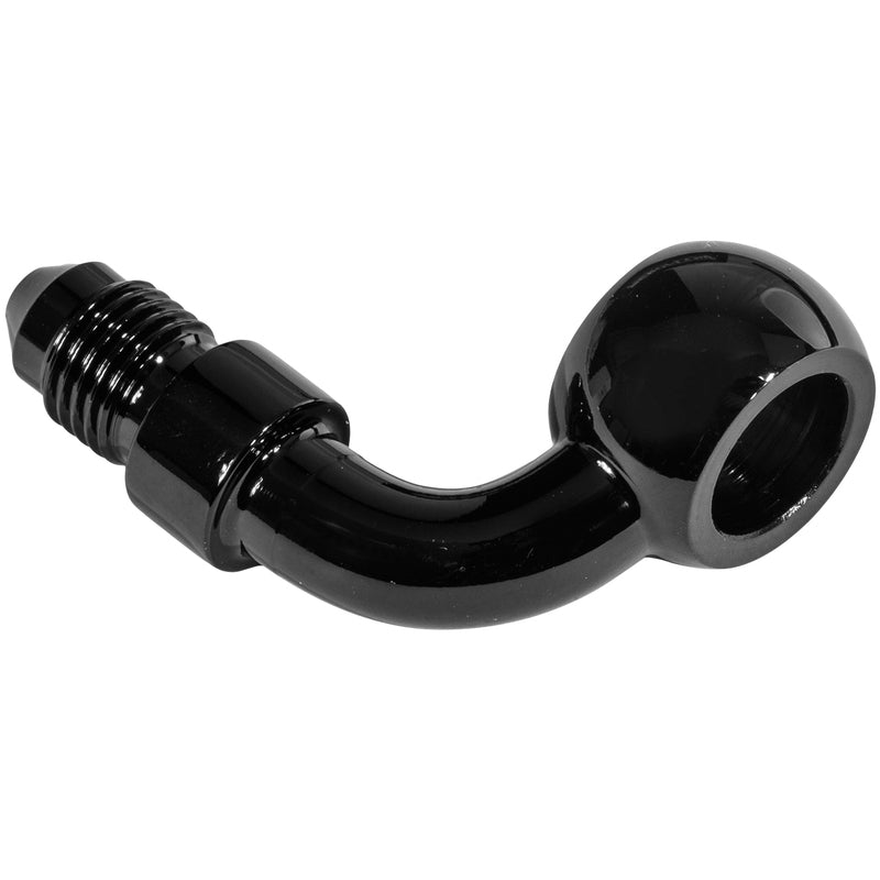 Proflow PFE309-03BK-12 Black 12mm Banjo Brake Hose End 90 Degree To -03AN