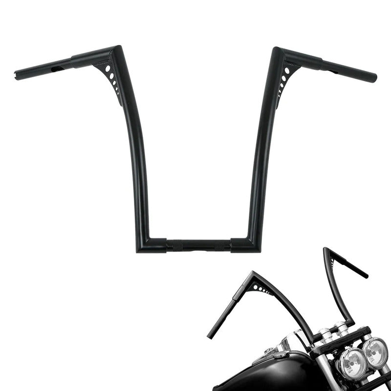 Attitude Inc ATT-XF161006-B-16 Bonanza Handlebar Black Powder Coat 16 Inc 1-1/4 in. Ape Hangers For Harley Softail Sportster Fat Boy Dyna